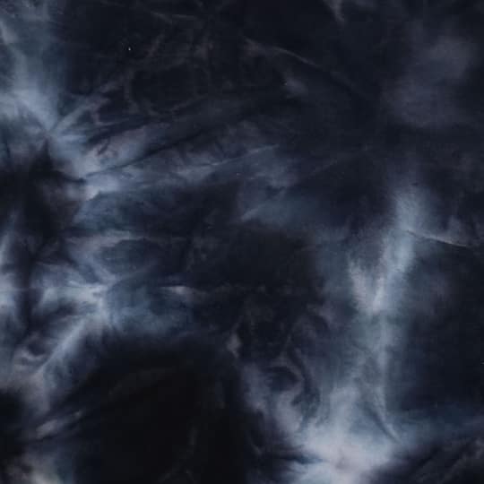 Fabric Merchants Black & White Tie Dye Double Brushed 4-Way Stretch Fabric